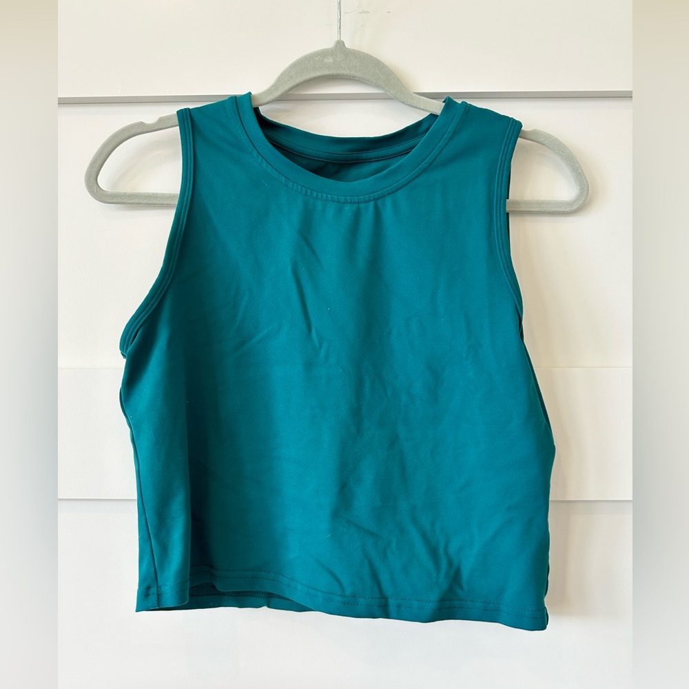Zyia Active stretch work out tank top teal